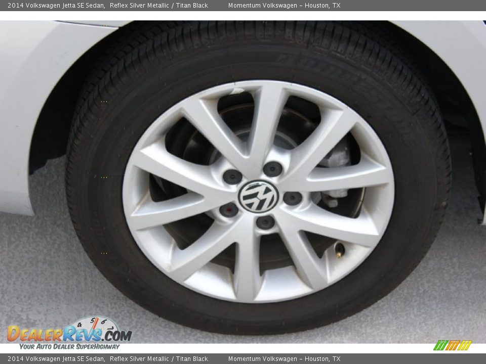 2014 Volkswagen Jetta SE Sedan Reflex Silver Metallic / Titan Black Photo #10