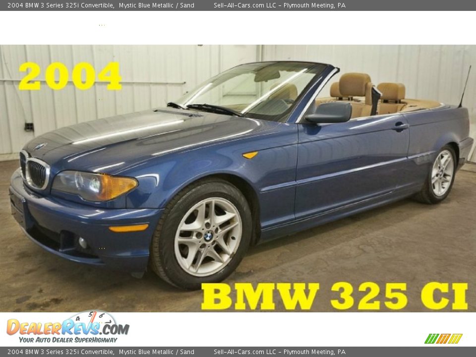 2004 BMW 3 Series 325i Convertible Mystic Blue Metallic / Sand Photo #1