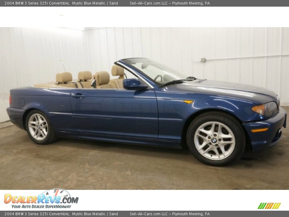 2004 BMW 3 Series 325i Convertible Mystic Blue Metallic / Sand Photo #14