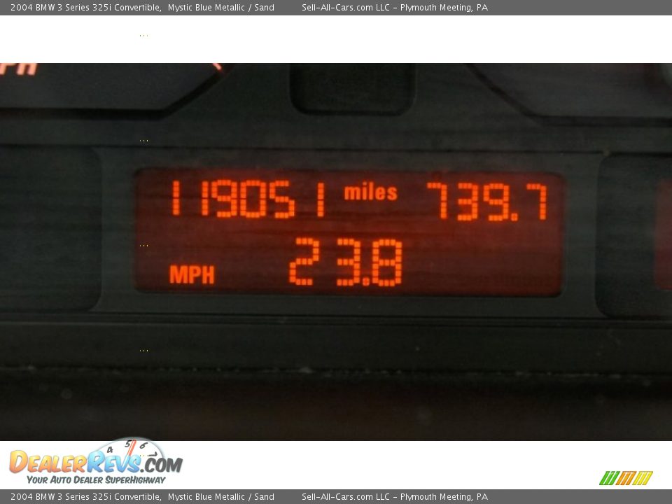 2004 BMW 3 Series 325i Convertible Mystic Blue Metallic / Sand Photo #35