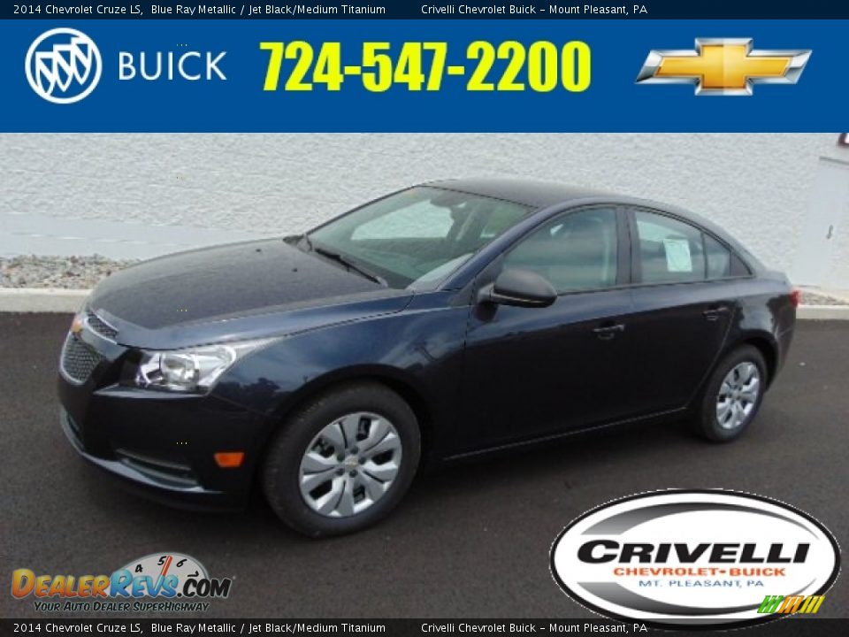 2014 Chevrolet Cruze LS Blue Ray Metallic / Jet Black/Medium Titanium Photo #1