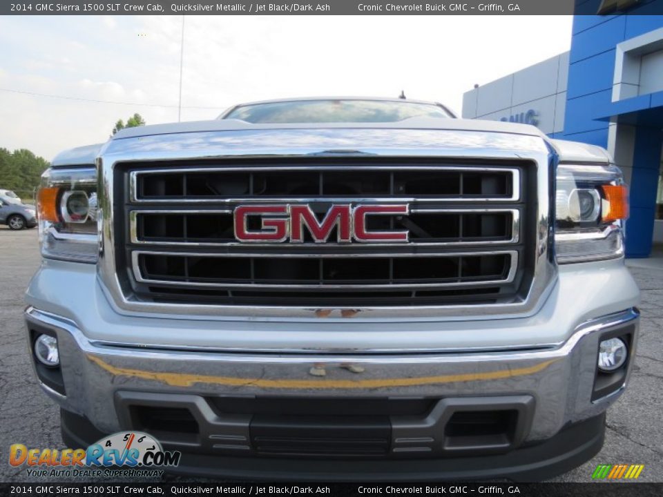 2014 GMC Sierra 1500 SLT Crew Cab Quicksilver Metallic / Jet Black/Dark Ash Photo #2