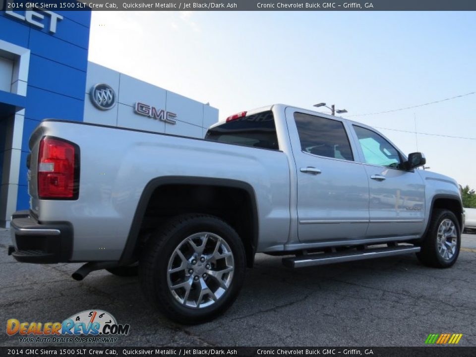 2014 GMC Sierra 1500 SLT Crew Cab Quicksilver Metallic / Jet Black/Dark Ash Photo #7