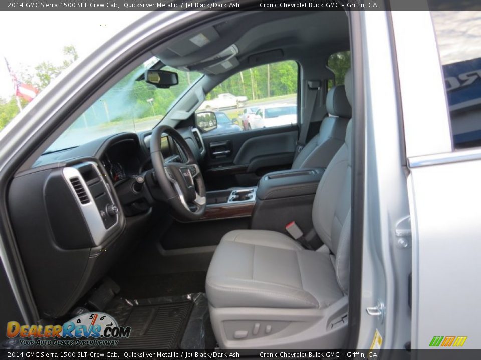 2014 GMC Sierra 1500 SLT Crew Cab Quicksilver Metallic / Jet Black/Dark Ash Photo #9