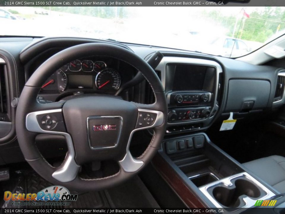 2014 GMC Sierra 1500 SLT Crew Cab Quicksilver Metallic / Jet Black/Dark Ash Photo #10