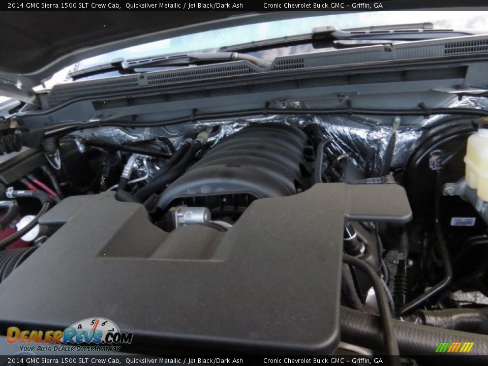2014 GMC Sierra 1500 SLT Crew Cab Quicksilver Metallic / Jet Black/Dark Ash Photo #11