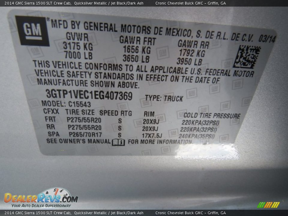 2014 GMC Sierra 1500 SLT Crew Cab Quicksilver Metallic / Jet Black/Dark Ash Photo #16