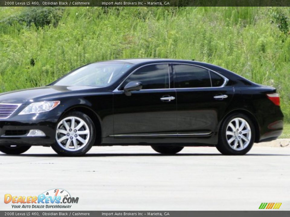 2008 Lexus LS 460 Obsidian Black / Cashmere Photo #3
