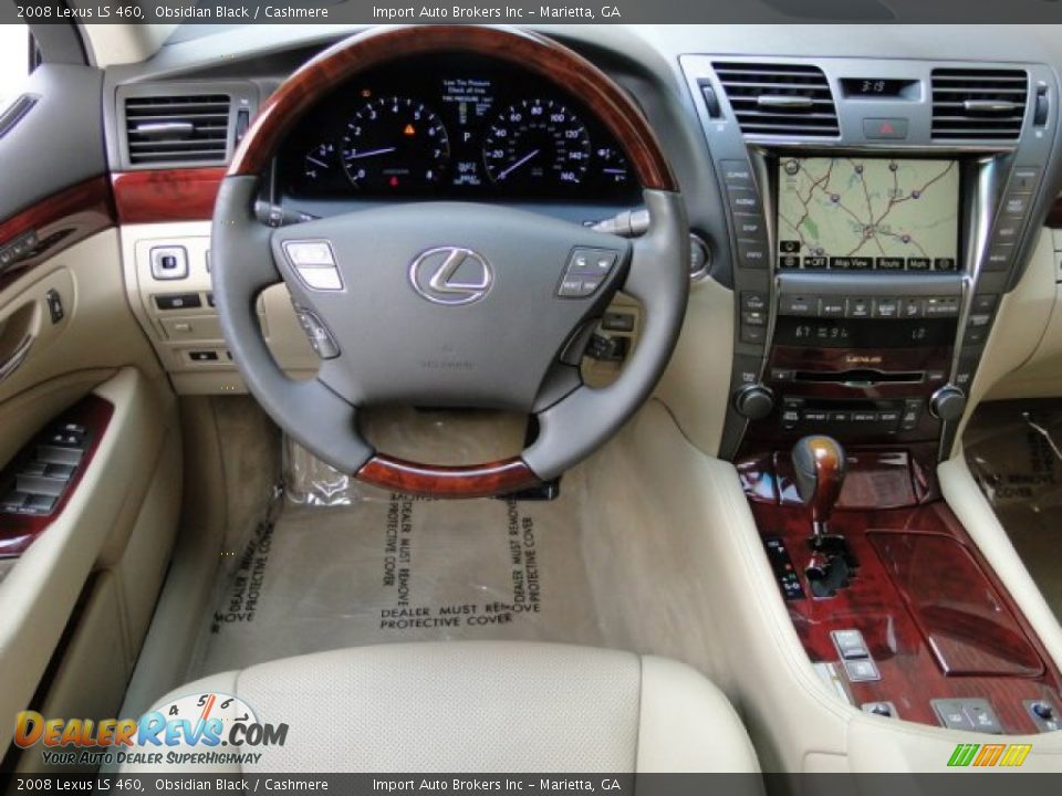2008 Lexus LS 460 Obsidian Black / Cashmere Photo #13