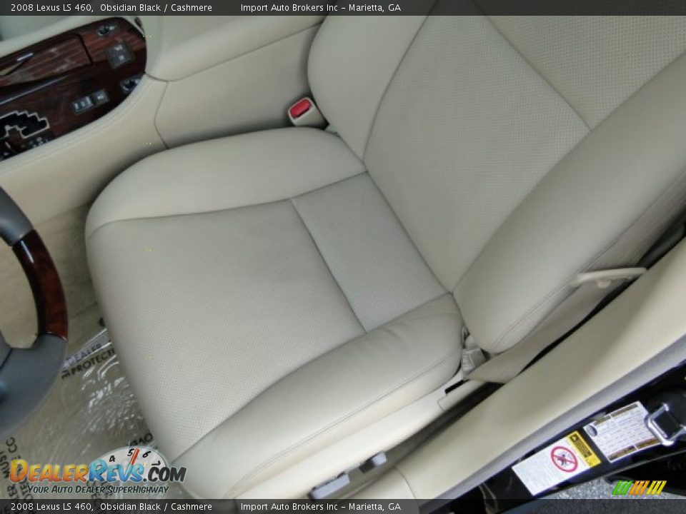 2008 Lexus LS 460 Obsidian Black / Cashmere Photo #17