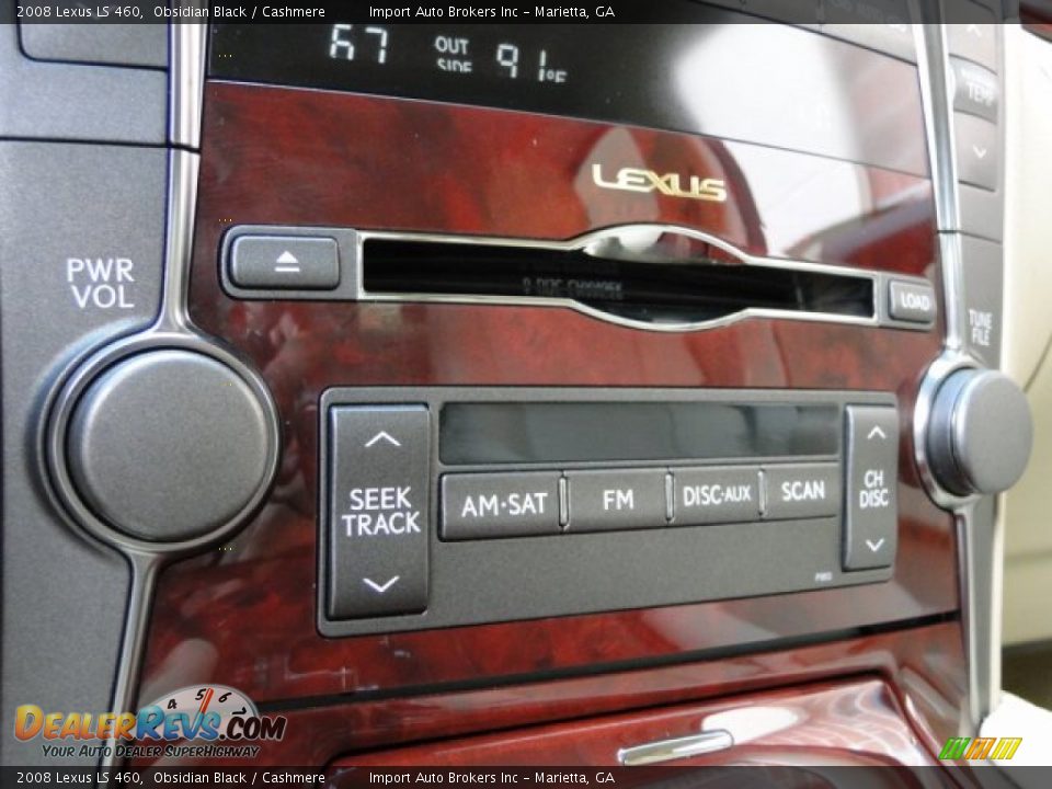 2008 Lexus LS 460 Obsidian Black / Cashmere Photo #23