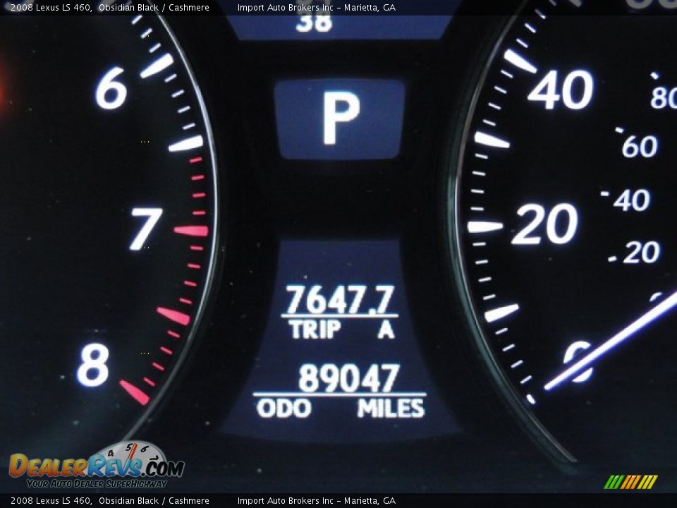 2008 Lexus LS 460 Obsidian Black / Cashmere Photo #28