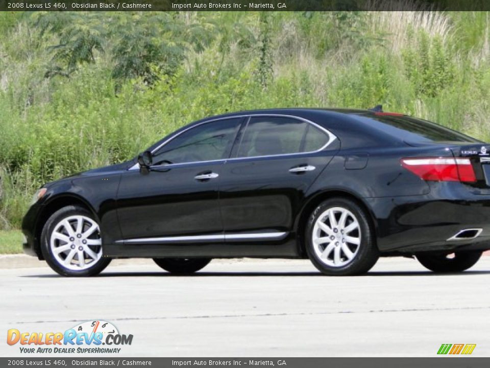 2008 Lexus LS 460 Obsidian Black / Cashmere Photo #35