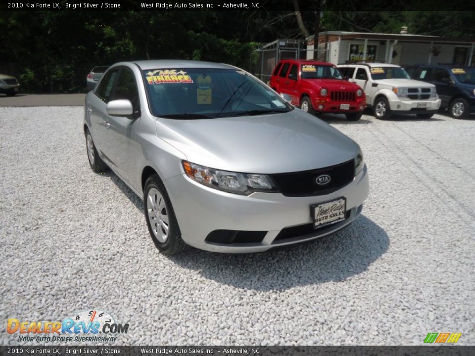 2010 Kia Forte LX Bright Silver / Stone Photo #3