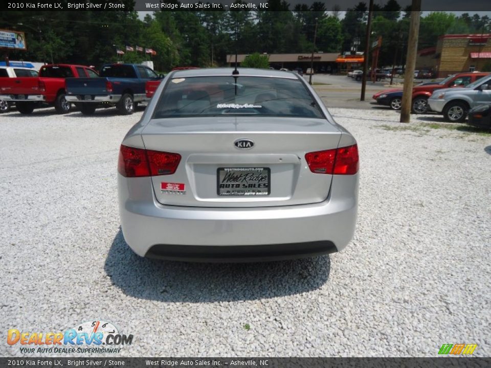 2010 Kia Forte LX Bright Silver / Stone Photo #6
