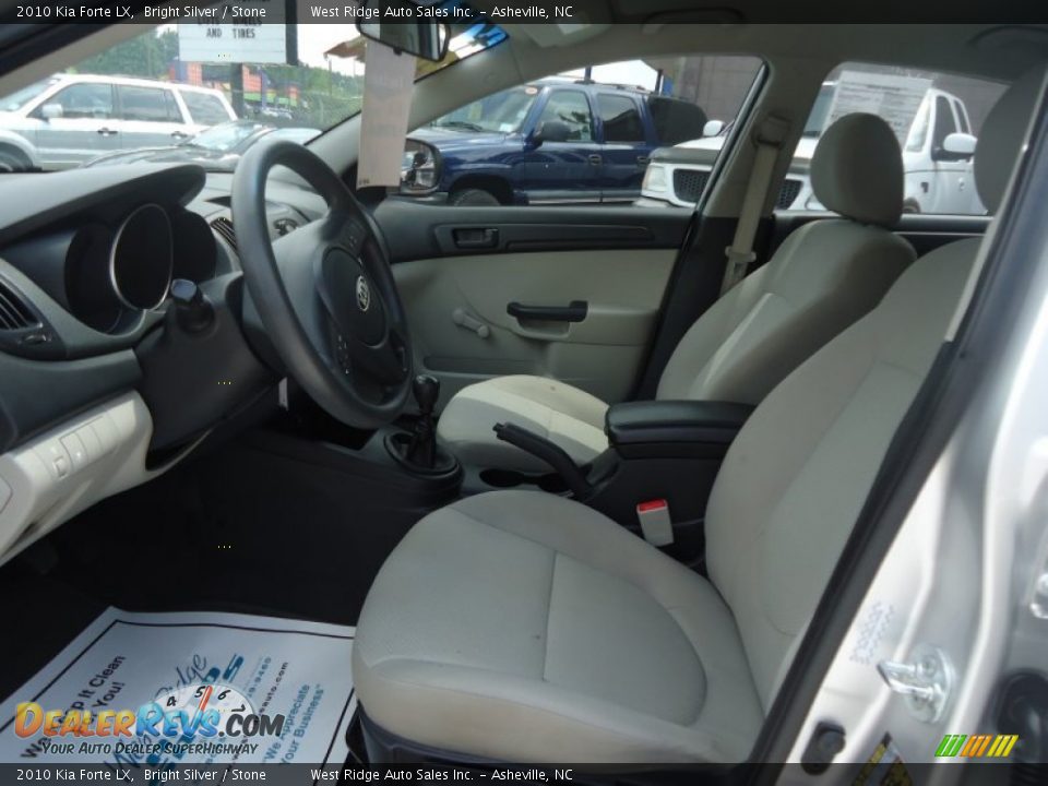 2010 Kia Forte LX Bright Silver / Stone Photo #11
