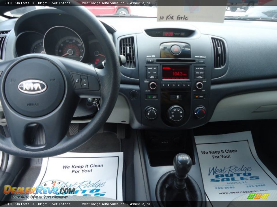 2010 Kia Forte LX Bright Silver / Stone Photo #17