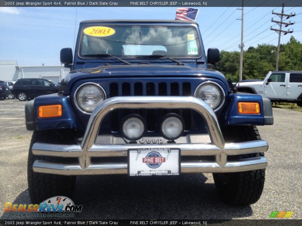 2003 Jeep Wrangler Sport 4x4 Patriot Blue / Dark Slate Gray Photo #4