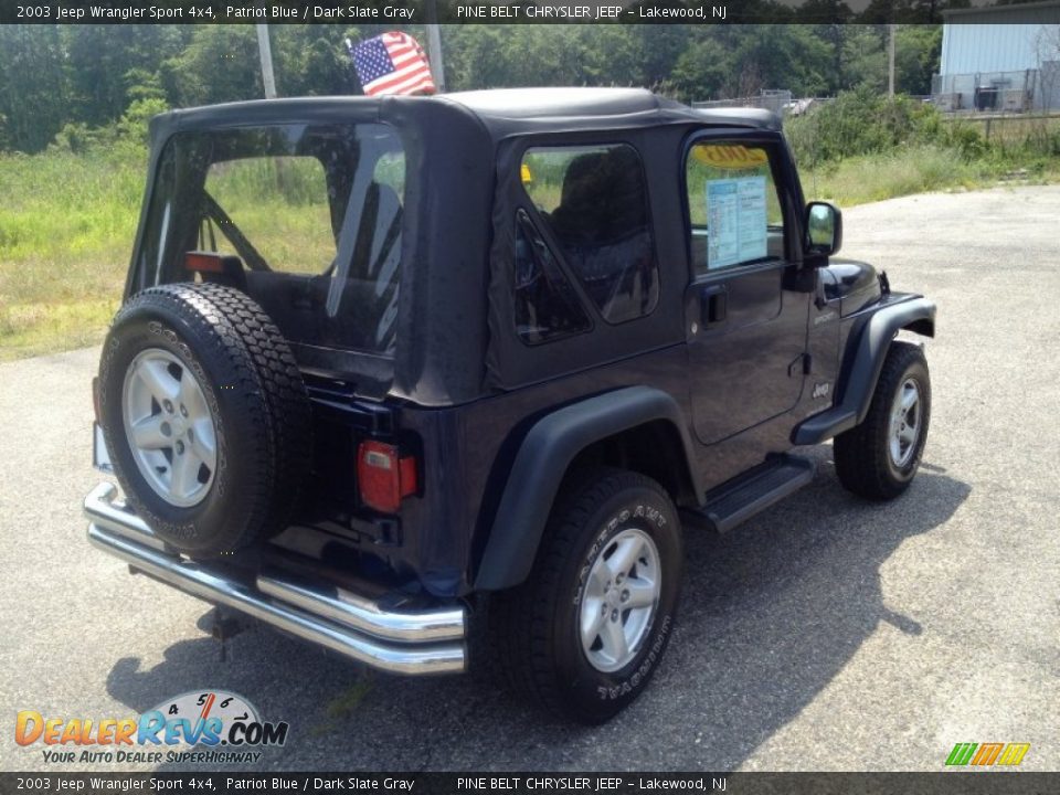 2003 Jeep Wrangler Sport 4x4 Patriot Blue / Dark Slate Gray Photo #13