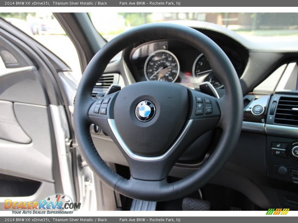 2014 BMW X6 xDrive35i Titanium Silver Metallic / Black Photo #17
