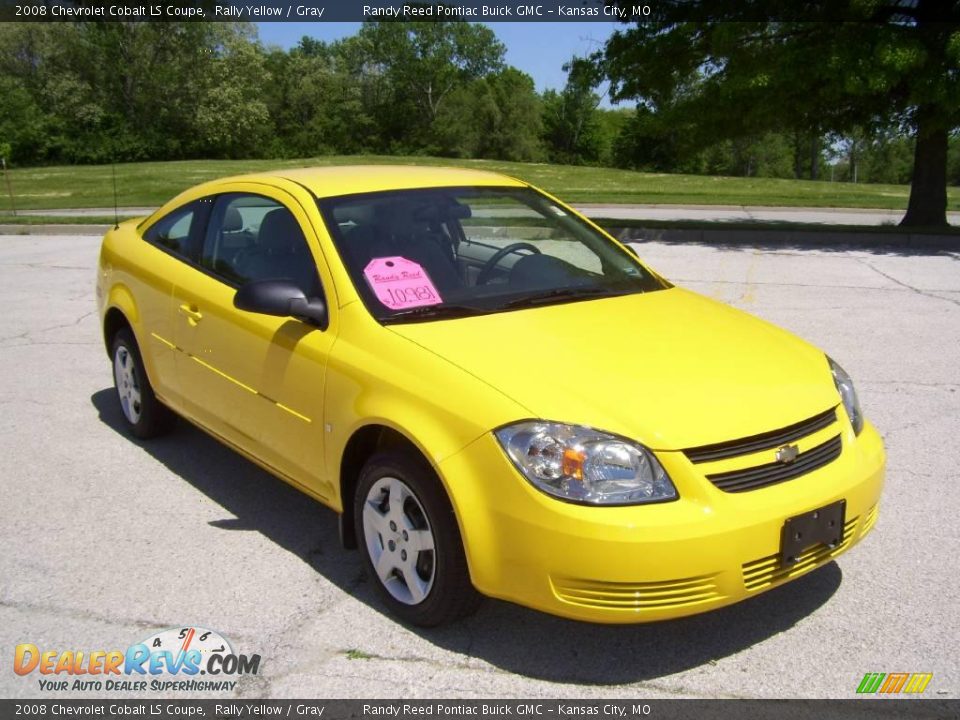 2008 Chevrolet Cobalt LS Coupe Rally Yellow / Gray Photo #2