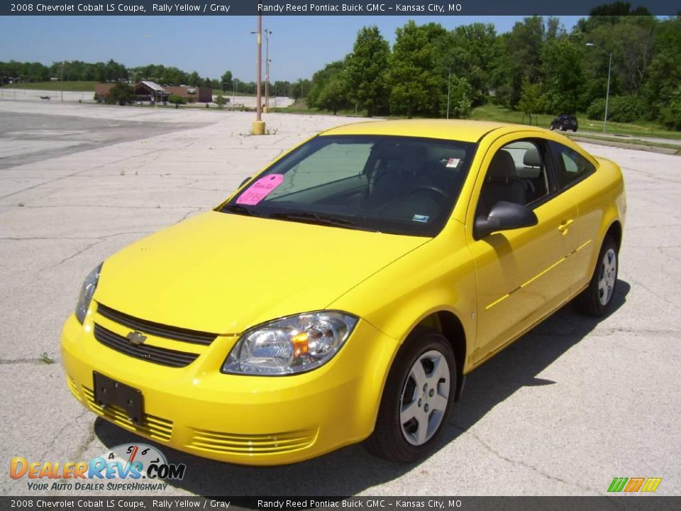 2008 Chevrolet Cobalt LS Coupe Rally Yellow / Gray Photo #4