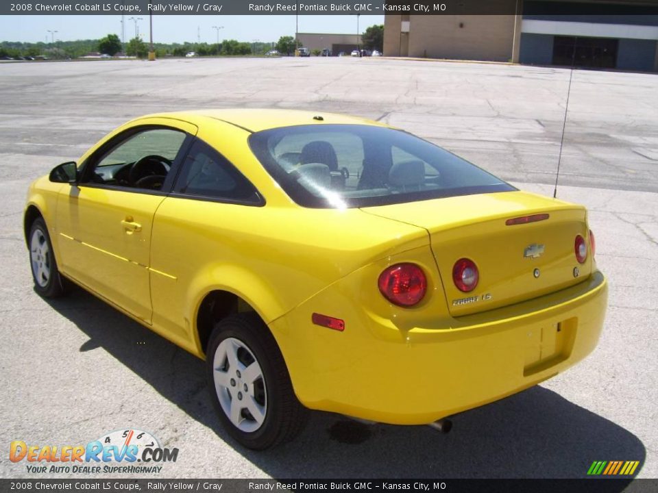 2008 Chevrolet Cobalt LS Coupe Rally Yellow / Gray Photo #6