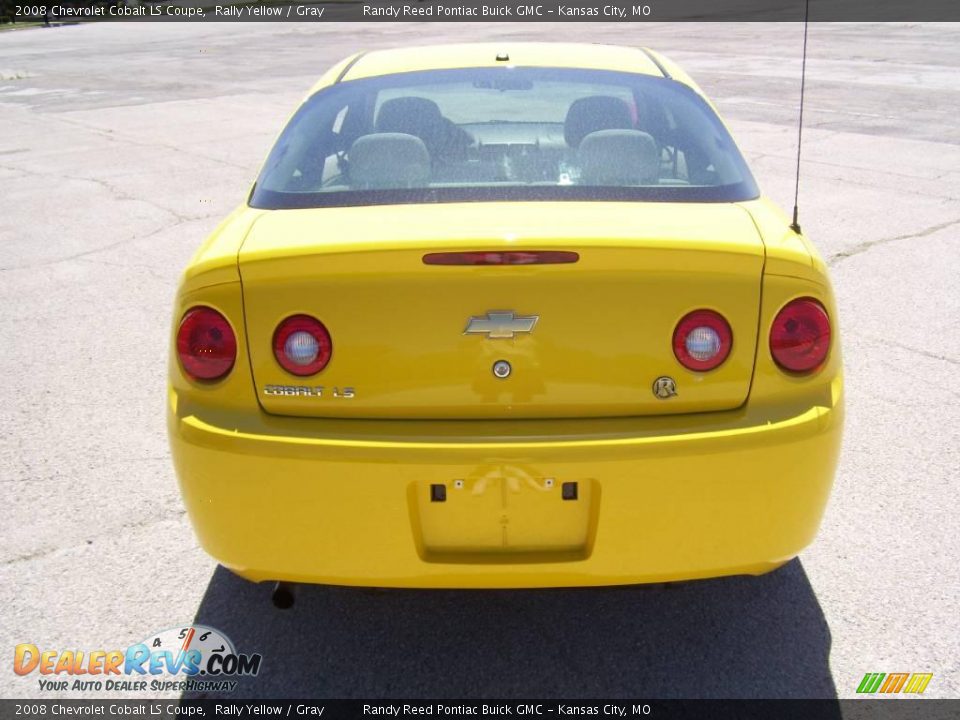 2008 Chevrolet Cobalt LS Coupe Rally Yellow / Gray Photo #7