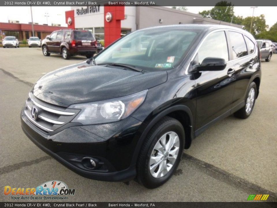 2012 Honda CR-V EX 4WD Crystal Black Pearl / Black Photo #3