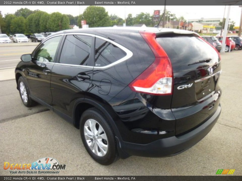 2012 Honda CR-V EX 4WD Crystal Black Pearl / Black Photo #4