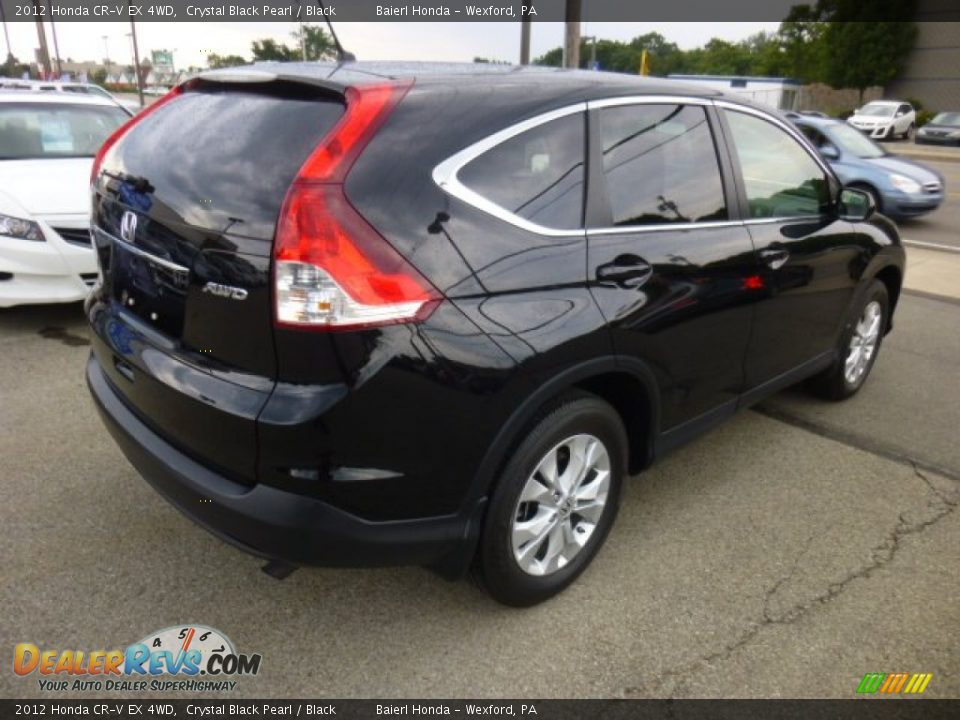 2012 Honda CR-V EX 4WD Crystal Black Pearl / Black Photo #6