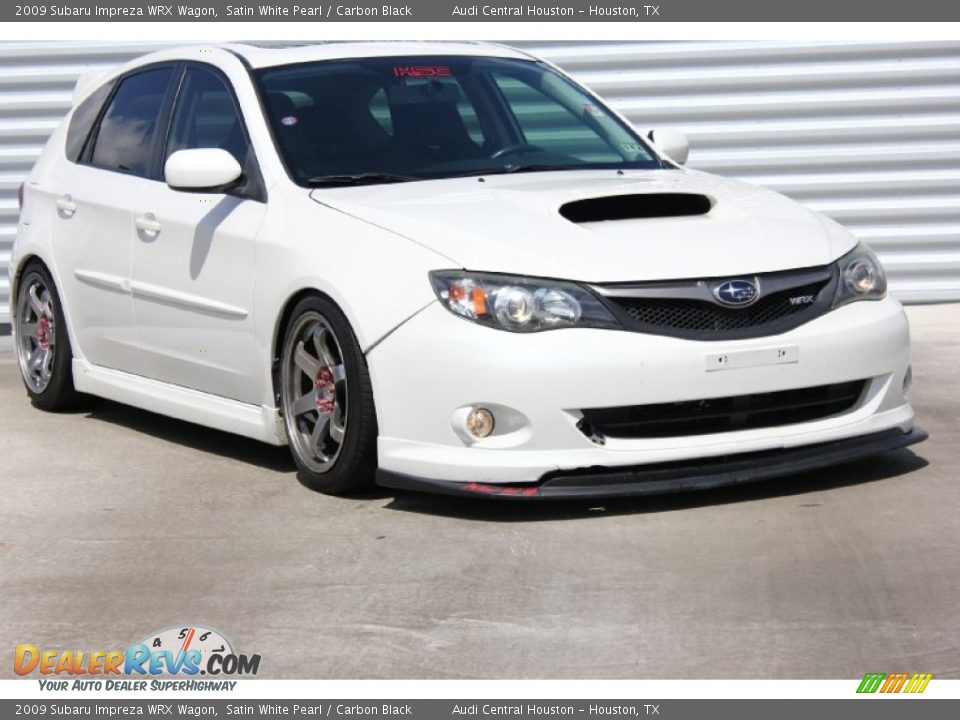 2009 Subaru Impreza WRX Wagon Satin White Pearl / Carbon Black Photo #1