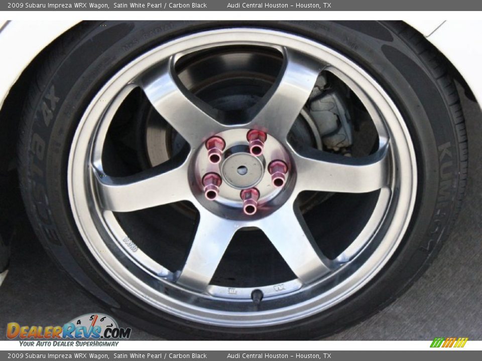 2009 Subaru Impreza WRX Wagon Satin White Pearl / Carbon Black Photo #4