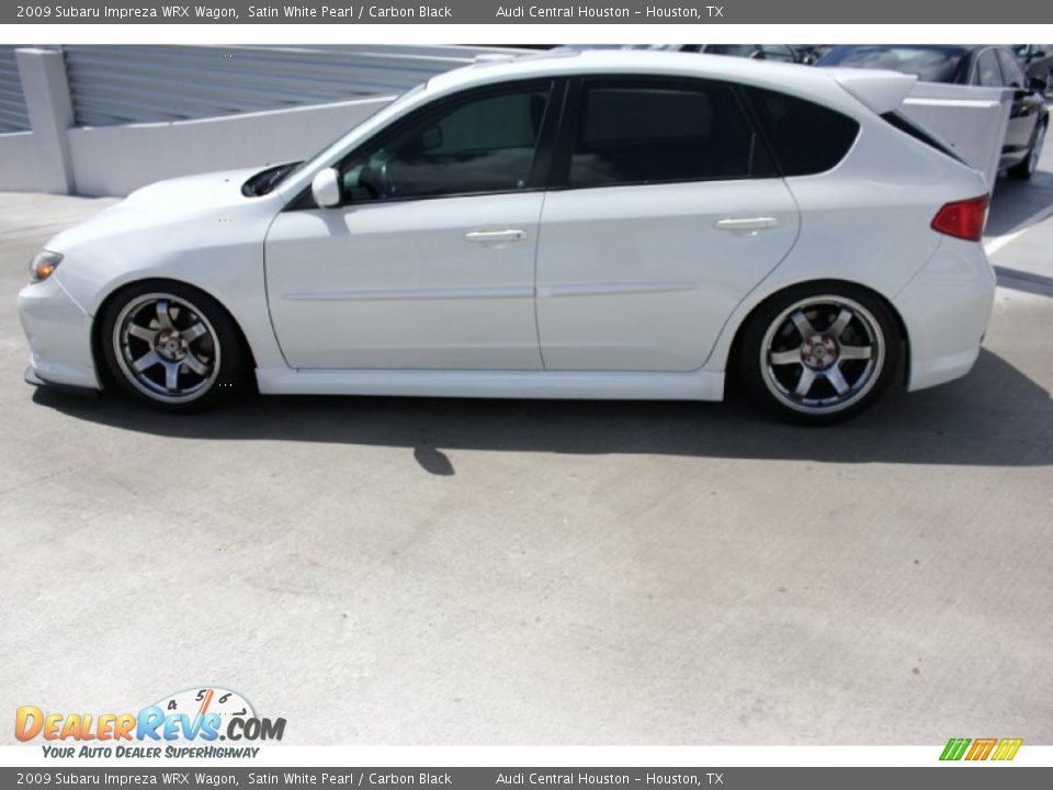 2009 Subaru Impreza WRX Wagon Satin White Pearl / Carbon Black Photo #5