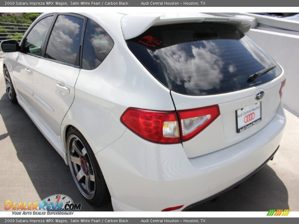 2009 Subaru Impreza WRX Wagon Satin White Pearl / Carbon Black Photo #6
