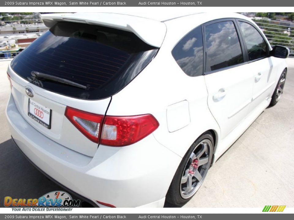 2009 Subaru Impreza WRX Wagon Satin White Pearl / Carbon Black Photo #9