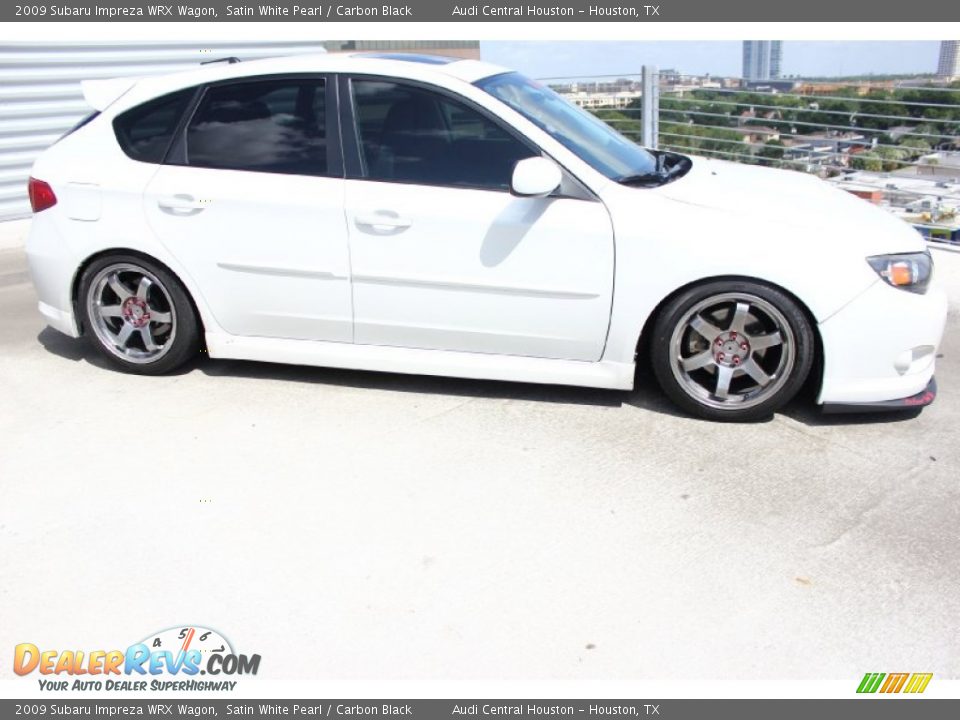 2009 Subaru Impreza WRX Wagon Satin White Pearl / Carbon Black Photo #10