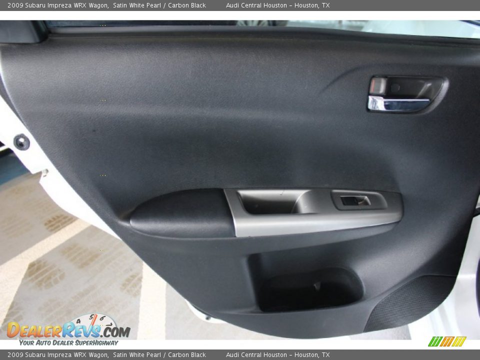 2009 Subaru Impreza WRX Wagon Satin White Pearl / Carbon Black Photo #23