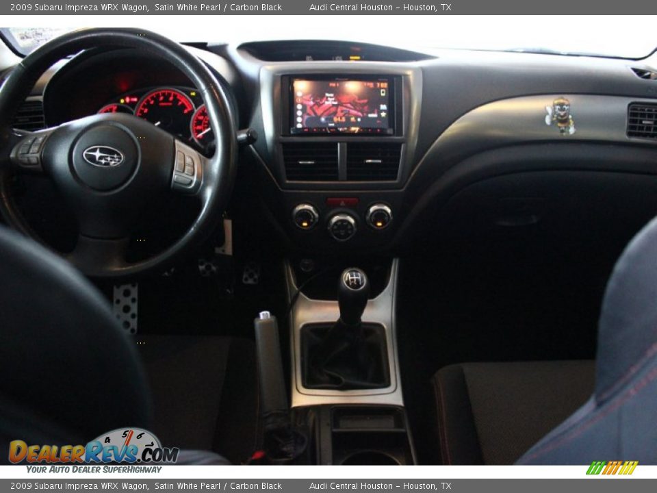 2009 Subaru Impreza WRX Wagon Satin White Pearl / Carbon Black Photo #26