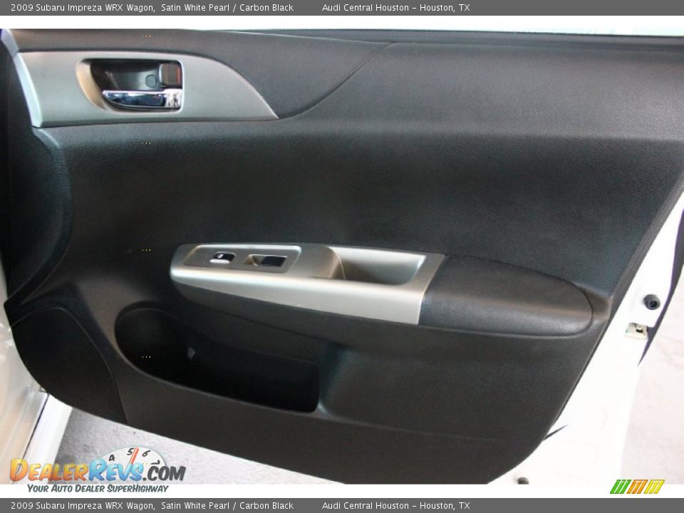 2009 Subaru Impreza WRX Wagon Satin White Pearl / Carbon Black Photo #32