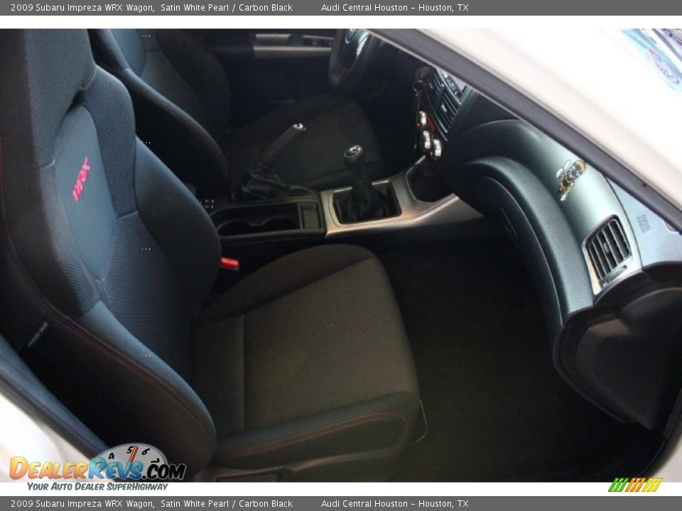 2009 Subaru Impreza WRX Wagon Satin White Pearl / Carbon Black Photo #34