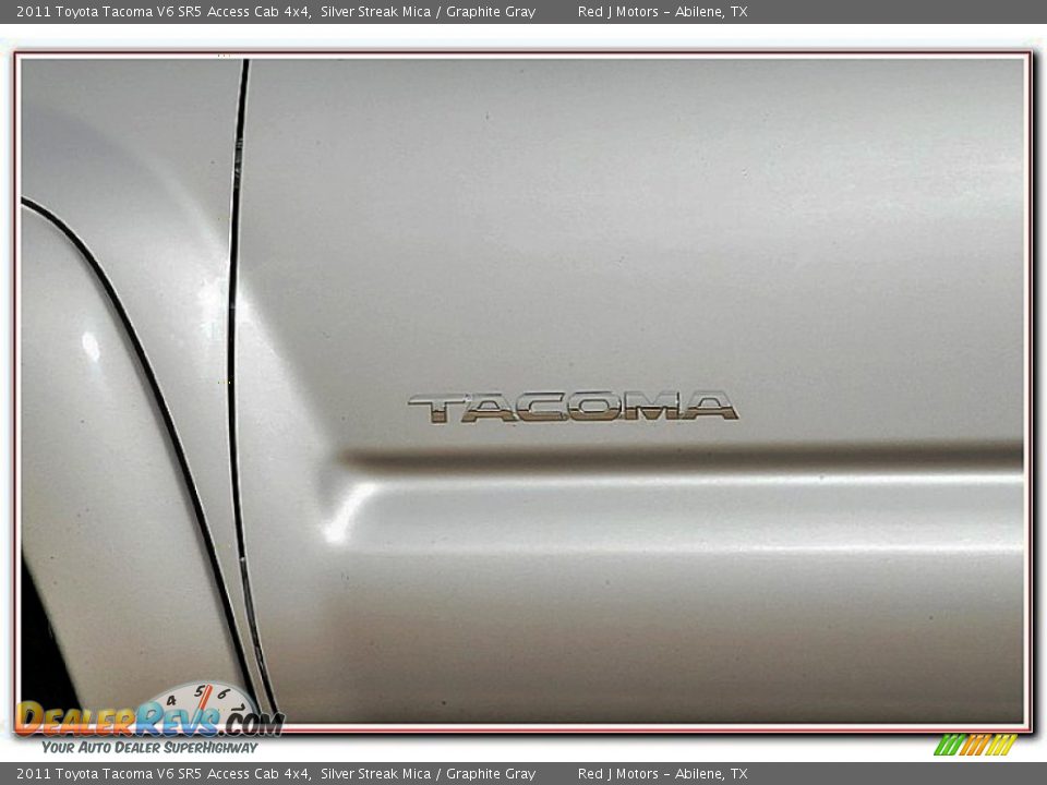 2011 Toyota Tacoma V6 SR5 Access Cab 4x4 Silver Streak Mica / Graphite Gray Photo #3