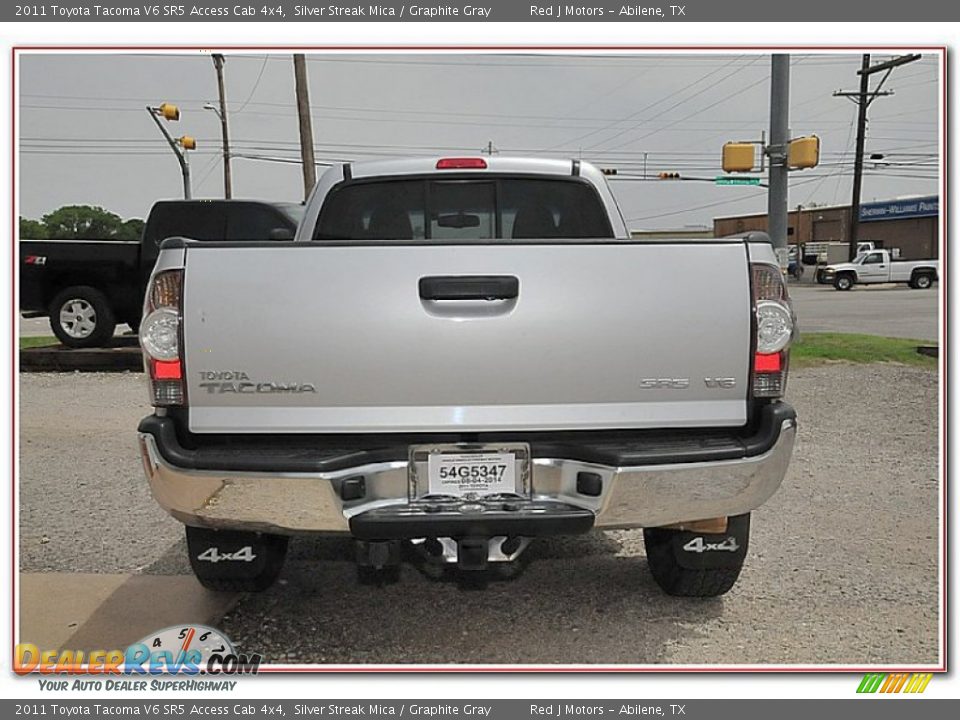 2011 Toyota Tacoma V6 SR5 Access Cab 4x4 Silver Streak Mica / Graphite Gray Photo #6