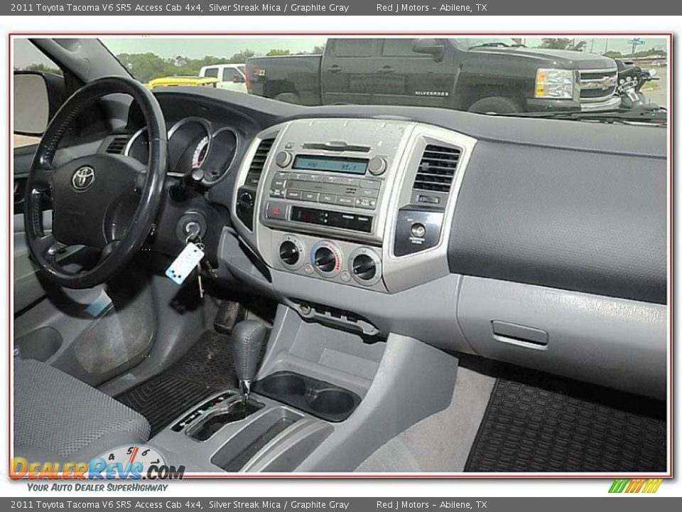 2011 Toyota Tacoma V6 SR5 Access Cab 4x4 Silver Streak Mica / Graphite Gray Photo #35