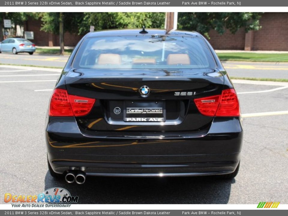2011 BMW 3 Series 328i xDrive Sedan Black Sapphire Metallic / Saddle Brown Dakota Leather Photo #4