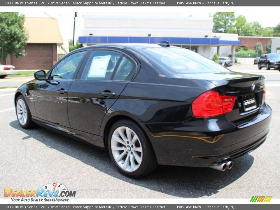 2011 BMW 3 Series 328i xDrive Sedan Black Sapphire Metallic / Saddle Brown Dakota Leather Photo #5