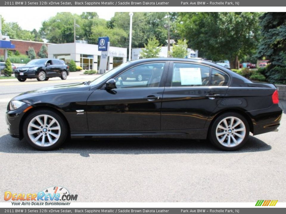 2011 BMW 3 Series 328i xDrive Sedan Black Sapphire Metallic / Saddle Brown Dakota Leather Photo #6