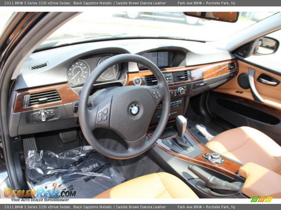 2011 BMW 3 Series 328i xDrive Sedan Black Sapphire Metallic / Saddle Brown Dakota Leather Photo #10