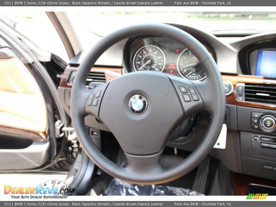 2011 BMW 3 Series 328i xDrive Sedan Black Sapphire Metallic / Saddle Brown Dakota Leather Photo #17