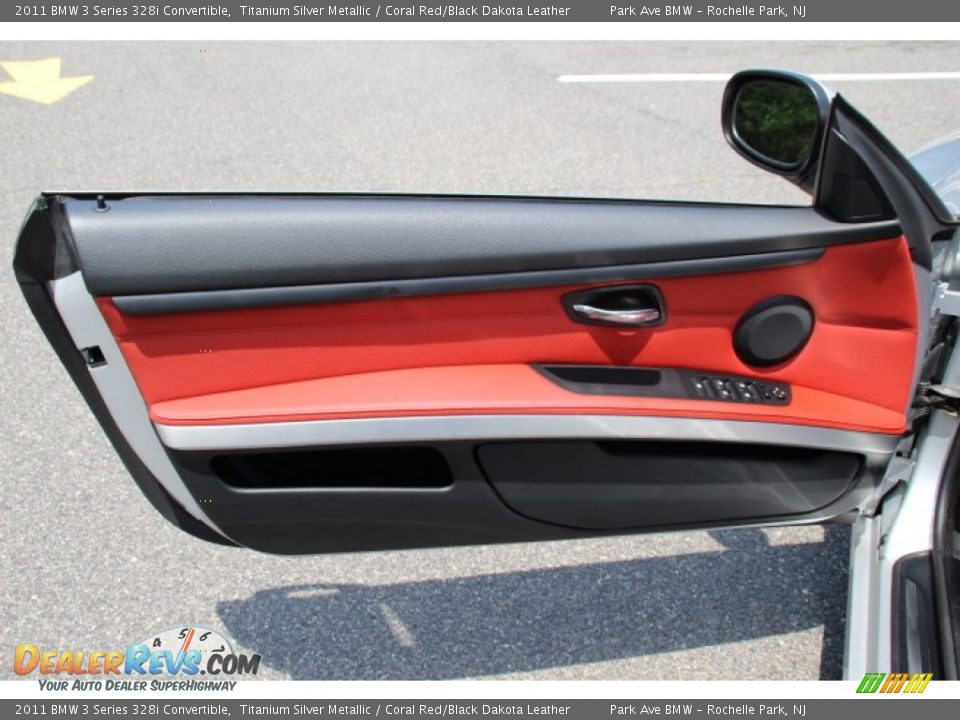2011 BMW 3 Series 328i Convertible Titanium Silver Metallic / Coral Red/Black Dakota Leather Photo #7